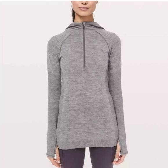 lululemon athletica Tops - Lululemon swiftly wool 1/2 zip hoodie